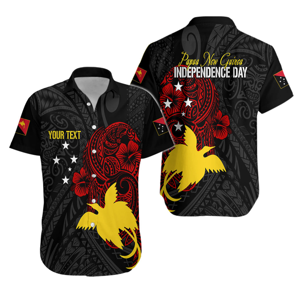 Personalised Papua New Guinea 49th Independence Hawaiian Shirt Tribal Turtle LT7 Black - Polynesian Pride