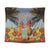 Hawaiian Aloha Hula Girl Hibiscus Polynesian Tapestry - AH Wall Tapestry Black - Polynesian Pride