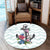 Hawaiian Anchor Hibiscus Wave Round Carpet - AH - Polynesian Pride