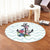 Hawaiian Anchor Hibiscus Wave Round Carpet - AH - Polynesian Pride