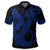 Hawaiian Anchor Poly Tribal Hibiscus Polynesian Polo Shirt Blue - Polynesian Pride