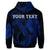 Custom Hawaiian Anchor Poly Tribal Hibiscus Polynesian Hoodie Blue - Polynesian Pride