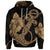 Custom Hawaiian Anchor Poly Tribal Hibiscus Polynesian Hoodie Gold - Polynesian Pride