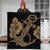 Hawaiian Anchor Poly Tribal Hibiscus Polynesian Premium Quilts Gold - AH - Polynesian Pride