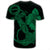 Hawaiian Anchor Poly Tribal Hibiscus Polynesian T Shirt Green - Polynesian Pride