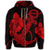 Hawaiian Anchor Poly Tribal Hibiscus Polynesian Zip Hoodie Red - Polynesian Pride