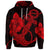 Custom Hawaiian Anchor Poly Tribal Hibiscus Polynesian Hoodie Red - Polynesian Pride