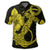 Hawaiian Anchor Poly Tribal Hibiscus Polynesian Polo Shirt Yellow - Polynesian Pride