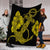 Hawaiian Anchor Poly Tribal Hibiscus Polynesian Premium Blankets Yellow - AH - Polynesian Pride