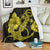 Hawaiian Anchor Poly Tribal Hibiscus Polynesian Premium Blankets Yellow - AH White - Polynesian Pride