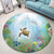 Hawaiian Animal In The Ocean Polynesian Round Carpet - AH - Polynesian Pride