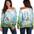 Hawaiian Animal In The Ocean Polynesian Women's Off Shoulder Sweater - AH Black - Polynesian Pride