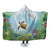 Hawaiian Animal In The Ocean Polynesian Hooded Blanket - AH Hooded Blanket White - Polynesian Pride