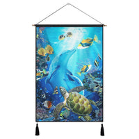 Hawaiian Animal Ocean Hanging Poster - AH Hanging Poster Cotton And Linen - Polynesian Pride