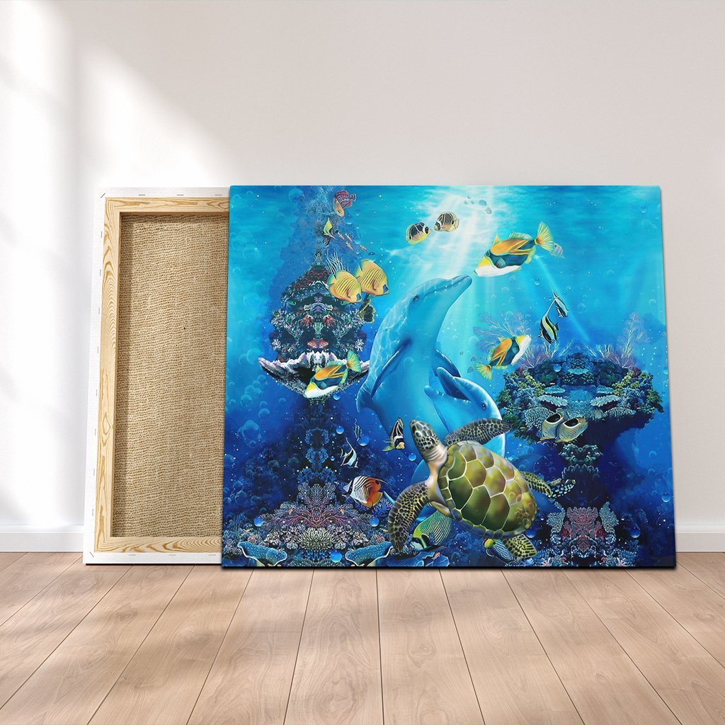 Hawaiian Animal Ocean Canvas - AH Canvas Poly-cotton - Polynesian Pride