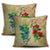 Hawaiian Blue And Red Hibiscus Polynesian Pillow Covers - AH - Polynesian Pride