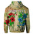 Custom Hawaiian Blue and Red Hibiscus Polynesian Hoodie - Polynesian Pride