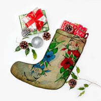 Hawaiian Blue And Red Hibiscus Polynesian Christmas Stocking - AH - Polynesian Pride