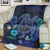 Hawaiian Blue Ocean Honu And Flowers Premium Blankets AH - Polynesian Pride