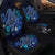 Hawaiian Blue Ocean Honu And Flowers Car Seat Covers AH - Polynesian Pride