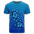 Hawaiian Blue Turtle and Hibiscus Polynesian T Shirt - Polynesian Pride