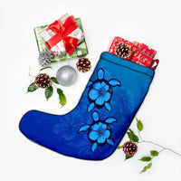 Hawaiian Blue Turtle and Hibiscus Polynesian Christmas Stocking - AH - Polynesian Pride