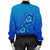 Hawaiian Blue Turtle and Hibiscus Polynesian Bomber Jacket - AH - Polynesian Pride