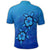 Hawaiian Blue Turtle and Hibiscus Polynesian Polo Shirt - Polynesian Pride