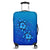 Hawaiian Blue Turtle and Hibiscus Polynesian Luggage Covers - AH Black - Polynesian Pride