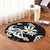 Hawaiian Butterfly Plumeria Polynesian Round Carpet - AH - Polynesian Pride