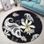 Hawaiian Butterfly Plumeria Polynesian Round Carpet - AH - Polynesian Pride