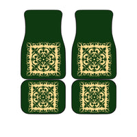 Hawaiian Car Floor Mats Royal Pattern - Emerald Green Green One Size - Polynesian Pride