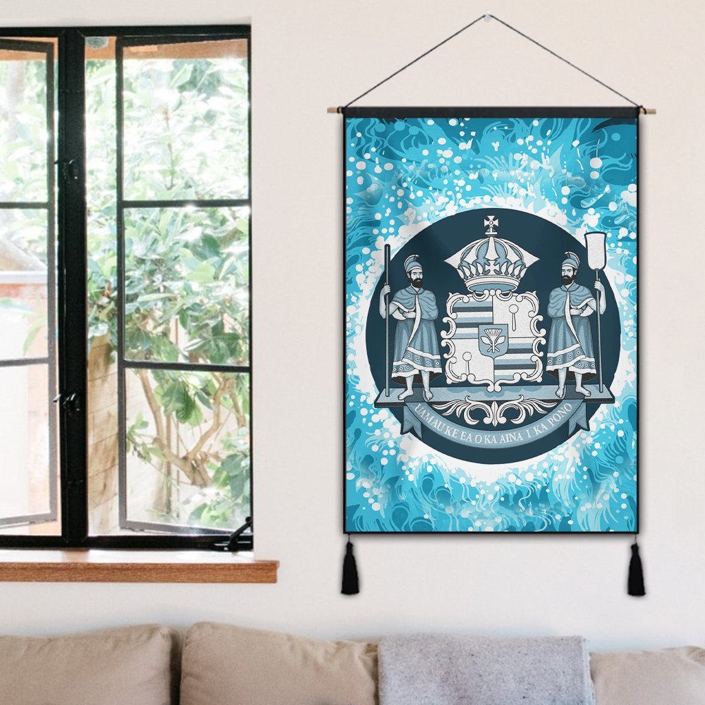 Hawaiian Coat Of Arms Polynesian Hanging Poster - AH - Polynesian Pride