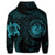 Hawaiian Coat of Arms Turtle Polynesian Zip Hoodie Blue - Polynesian Pride