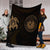 Hawaiian Coat Of Arms Turtle Polynesian Premium Blankets Gold AH - Polynesian Pride