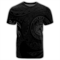 Hawaiian Coat of Arms Turtle Polynesian T Shirt Gray - Polynesian Pride