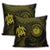 Hawaiian Coat Of Arms Turtle Polynesian Pillow Covers Yellow AH - Polynesian Pride