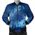 Hawaiian Dolphin Hibiscus Tropic Blue Polynesian Bomber Jacket - AH Black Unisex - Polynesian Pride