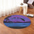 Hawaiian Dolphin In Night Polynesian Round Carpet - AH - Polynesian Pride