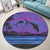 Hawaiian Dolphin In Night Polynesian Round Carpet - AH - Polynesian Pride