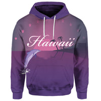 Custom Hawaiian Dolphin Violet Polynesian Hoodie - Polynesian Pride