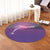 Hawaiian Dolphin Violet Polynesian Round Carpet - AH - Polynesian Pride