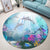 Hawaiian Dolphins Play The Ocean Polynesian Round Carpet - AH - Polynesian Pride