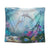 Hawaiian Dolphins Play The Ocean Polynesian Tapestry - AH Wall Tapestry Black - Polynesian Pride