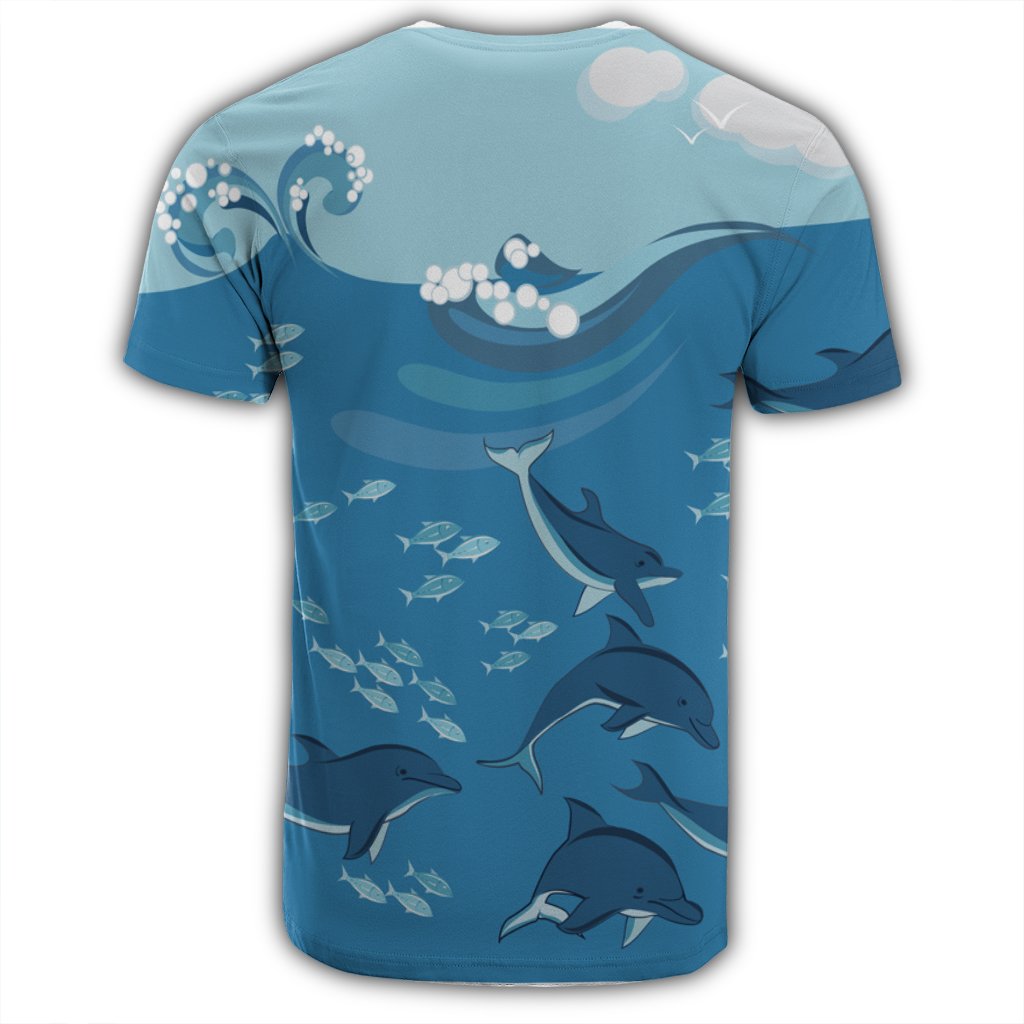 Hawaiian Dolphins Polynesian T Shirt - Polynesian Pride