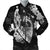 Hawaiian Fish Hook Hibiscus Banzai Surfing Polynesian Bomber Jacket - AH Black Unisex - Polynesian Pride