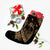 Hawaiian Fish Hook Hibiscus Banzai Surfing Polynesian Christmas Stocking Gold - AH - Polynesian Pride