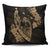 Hawaiian Fish Hook Hibiscus Banzai Surfing Polynesian Pillow Covers Gold - AH Pillow Covers Black - Polynesian Pride