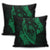 Hawaiian Fish Hook Hibiscus Banzai Surfing Polynesian Pillow Covers Green - AH - Polynesian Pride