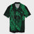 Hawaiian Fish Hook Hibiscus Banzai Surfing Polynesian Hawaiian Shirt Green - AH Unisex Black - Polynesian Pride